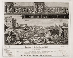 「人気のある雑誌」の表紙、1880年10月17日 作： Spanish School